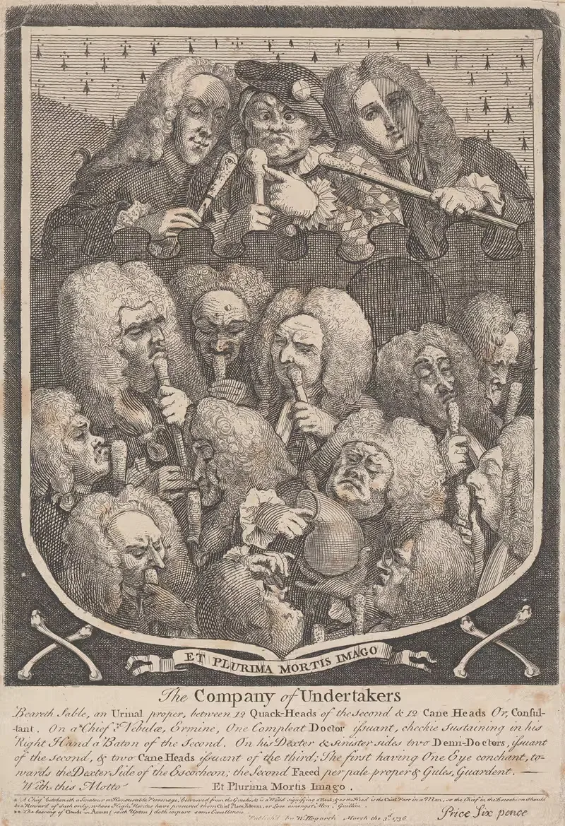 Консультация врачей by Уильям Хогарт, 1736 — digital art print download