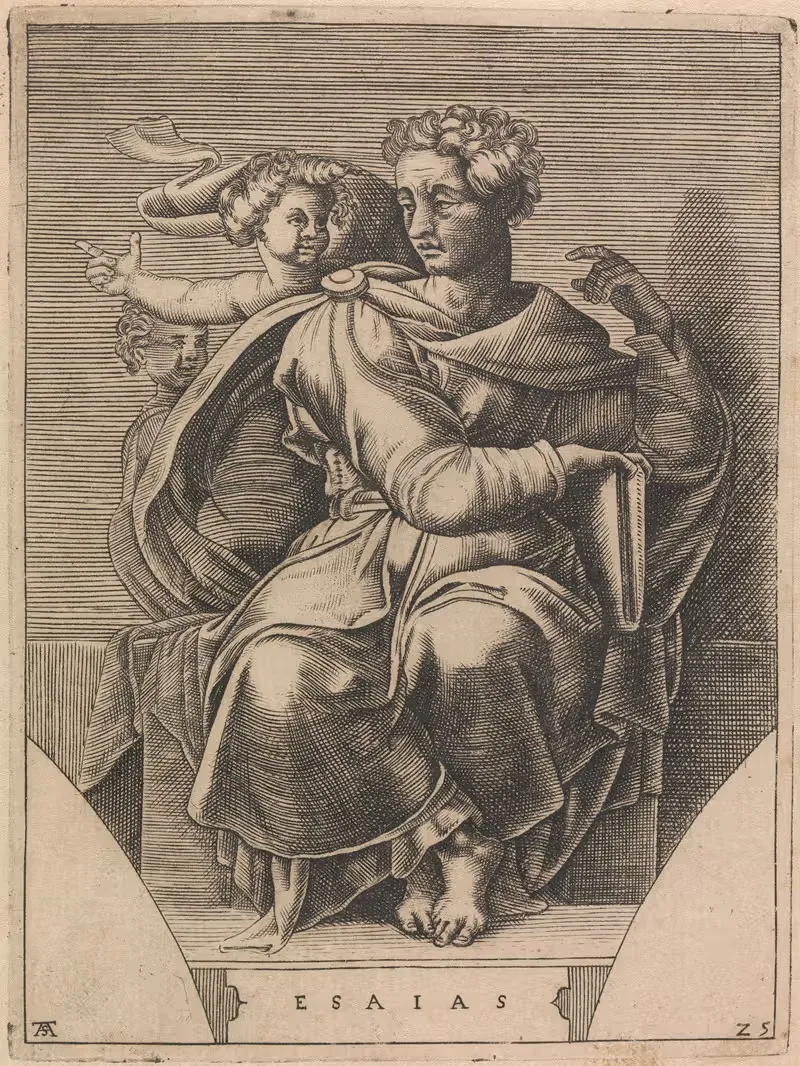 The Prophet Isaiah by Adamo Scultori, 1550-1585 — digital art print download