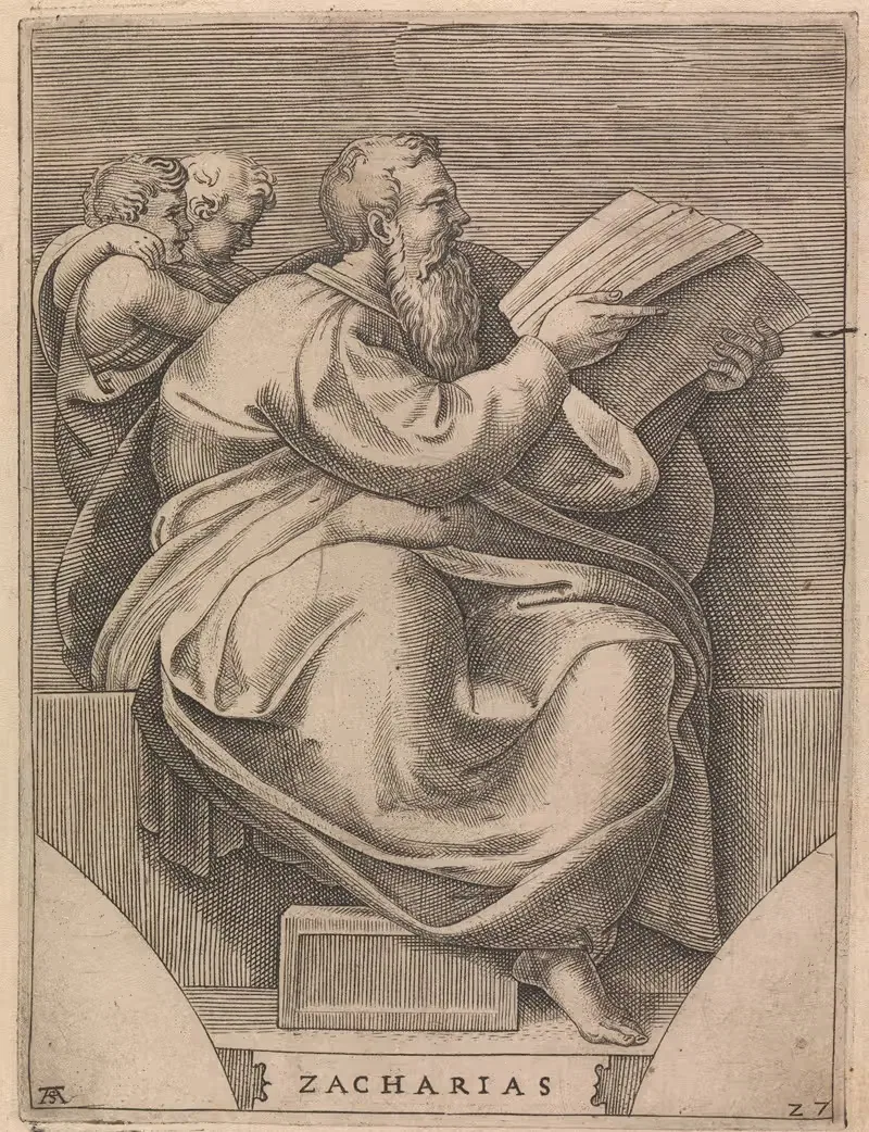 The Prophet Zachariah by Adamo Scultori, 1550-1585 — digital art print download