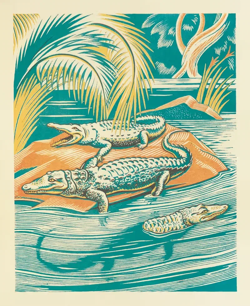 Пикник в джунглях Пл.04 by Клиффорд Уэбб, 1934 — digital art print download