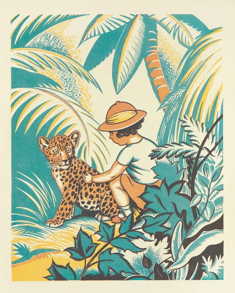 Пикник в джунглях Пл.14 by Клиффорд Уэбб, 1934 — digital art print download