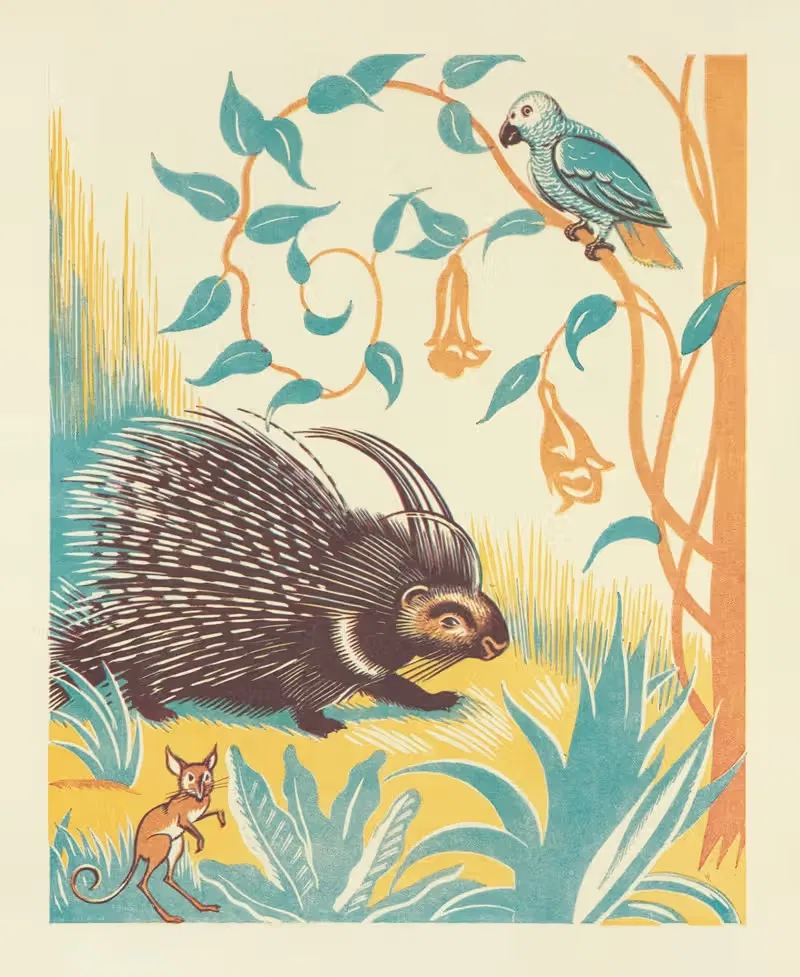 Пикник в джунглях Пл.21 by Клиффорд Уэбб, 1934 — digital art print download
