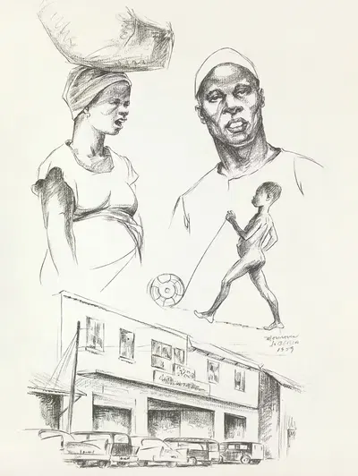 West Africa Vignettes Pl.30 by Elton Fax, 1960 — digital art print download