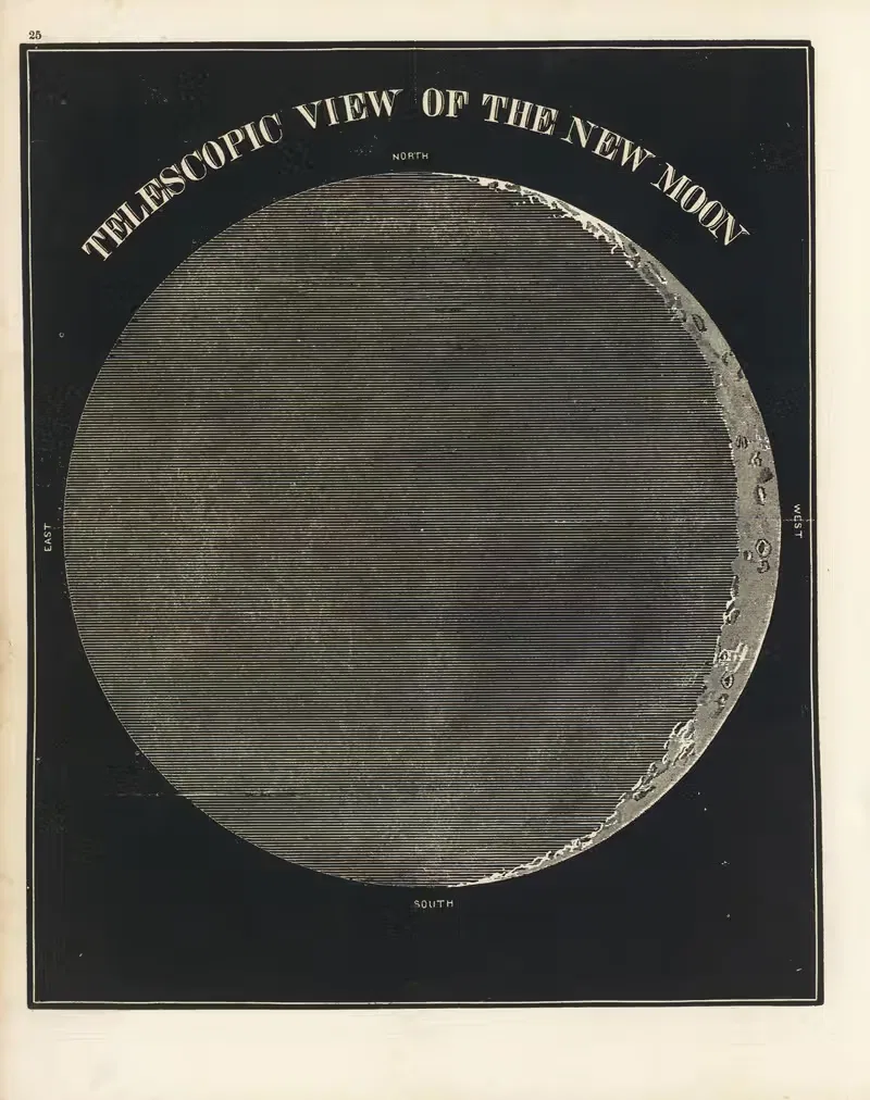 Telescopic view of the new Moon — Asa Smith