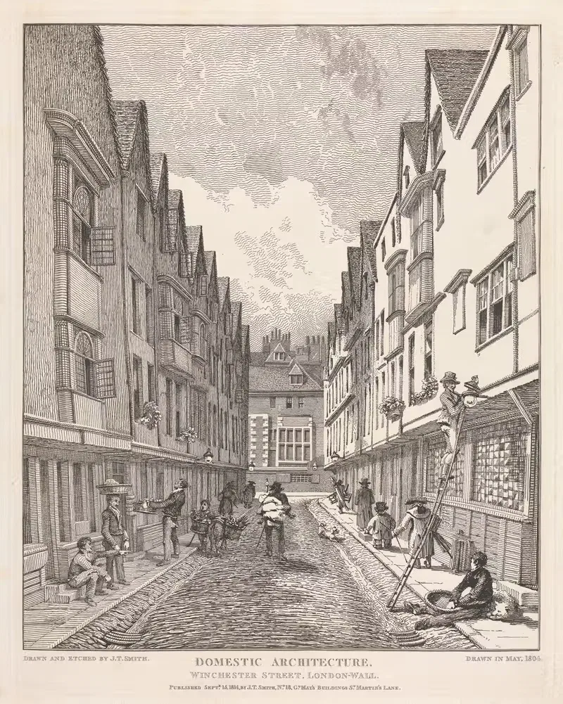 Winchester Street, London Wall — John Thomas Smith