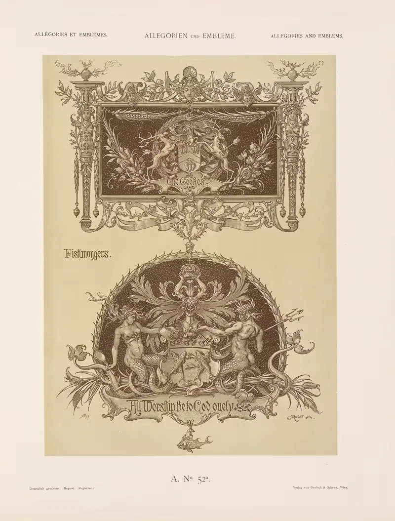 Allegorien und Embleme Vol. II Pl.059 by Albert Ilg, 1882 — digital art print download