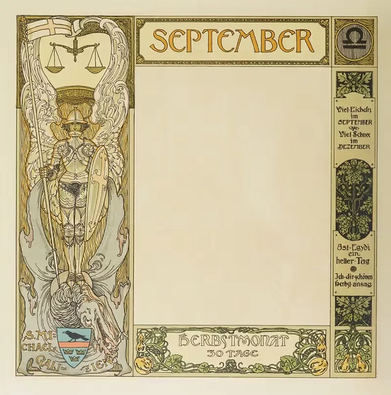 Oesterreichische Monatsbilder Pl.18 — Heinrich Lefler