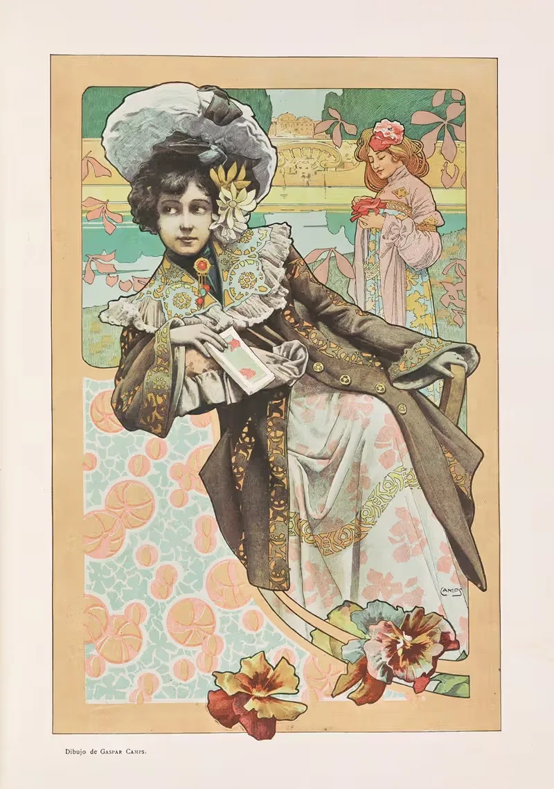 Альбом салона Пл.29 by Мигель Сегуи, 1903 — digital art print download