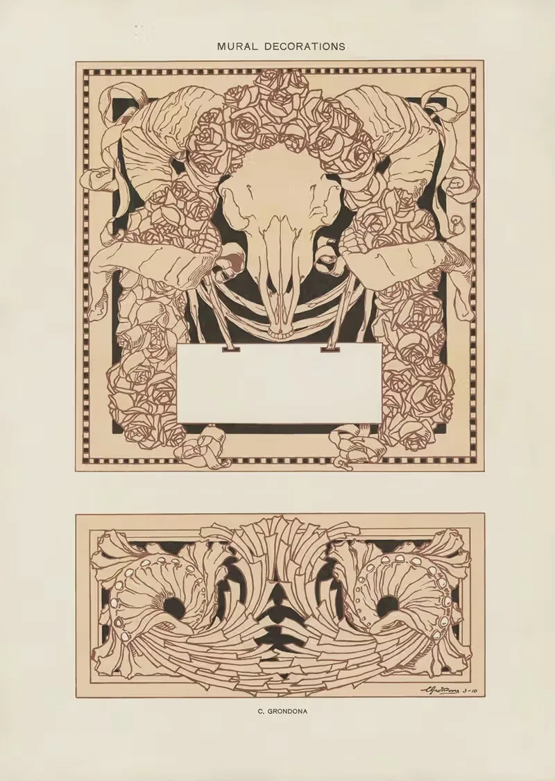 Современное декоративное искусство Том II Pl.02 by Пол Венцель, 1910 — digital art print download