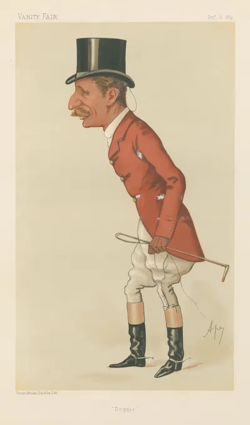 Fox Hunters. 'Doggie'. Capt. Arthur Smith. 6 December 1884 — Carlo Pellegrini