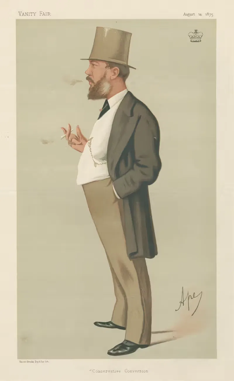 Politicians – 'Conservative Conversion.' Lord Wharncliffe. 14 August 1875 — Carlo Pellegrini