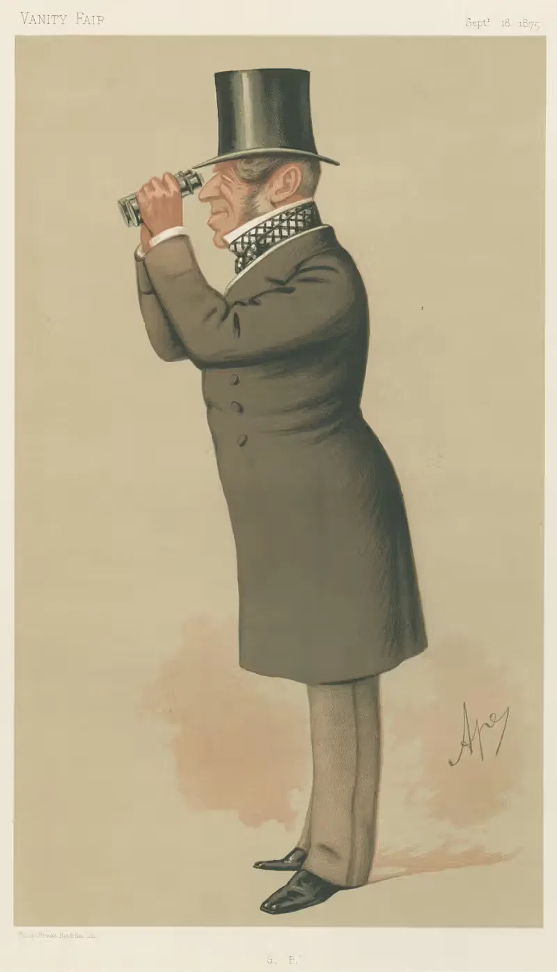 Turf Devotees; 'G. P.', Mr. George Payne, September 18, 1875 — Carlo Pellegrini