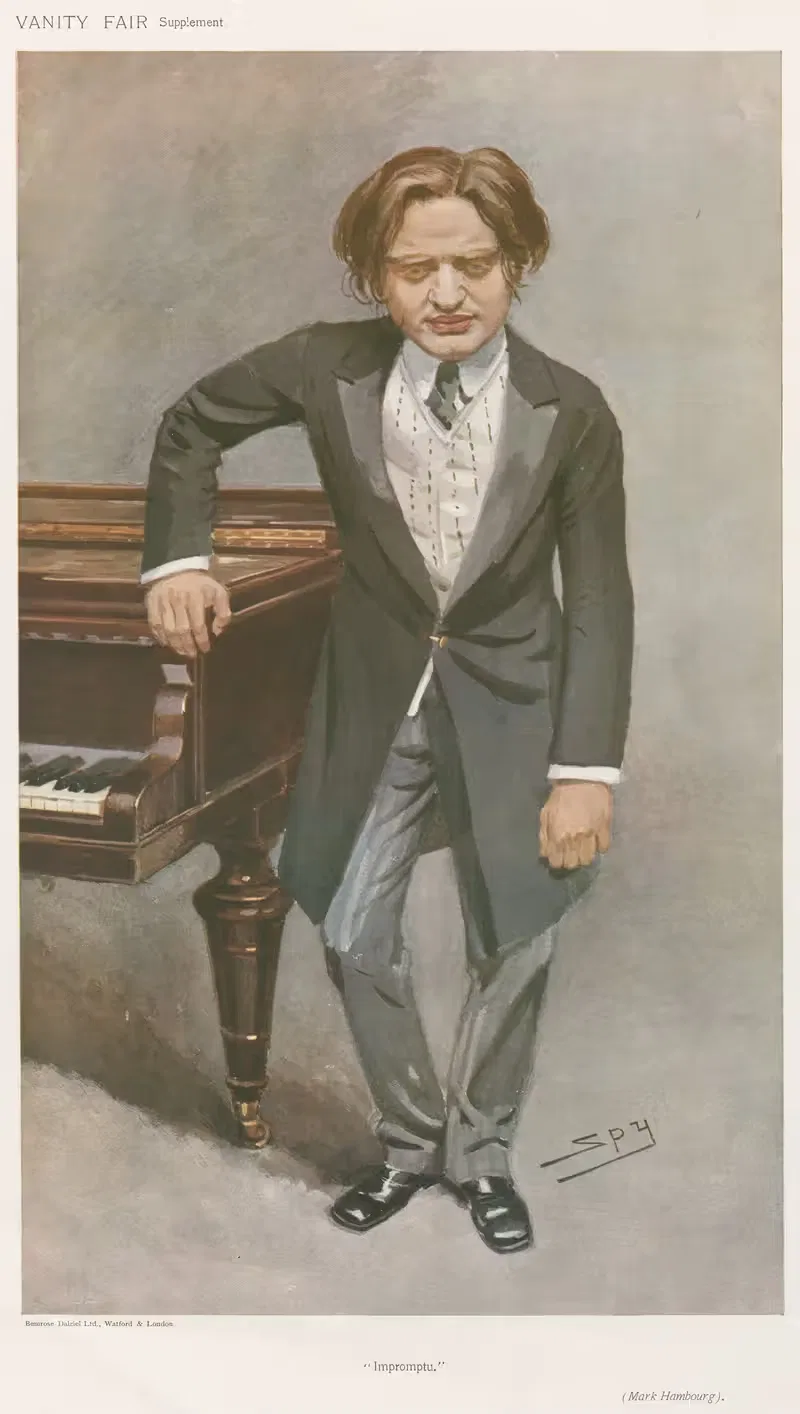 Musicians; 'Impromptu', Mark Hambourg by Leslie Matthew Ward, 1908 — digital art print download