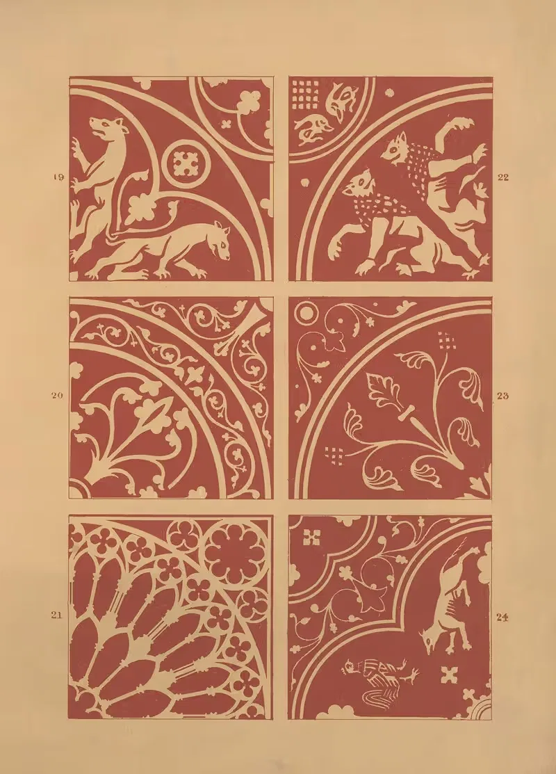 Примеры encaustic плитки Пл.03 by Оуэн Джонс, 1844 — digital art print download