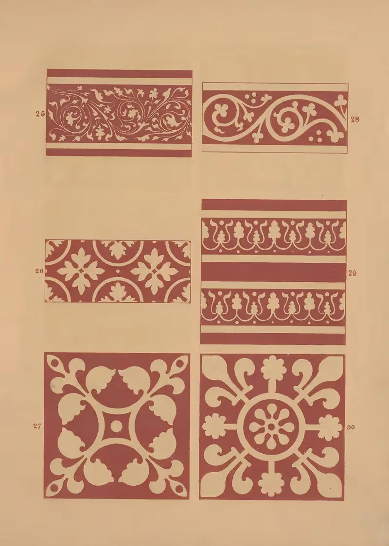 Примеры encaustic плитки Pl.04 by Оуэн Джонс, 1844 — digital art print download