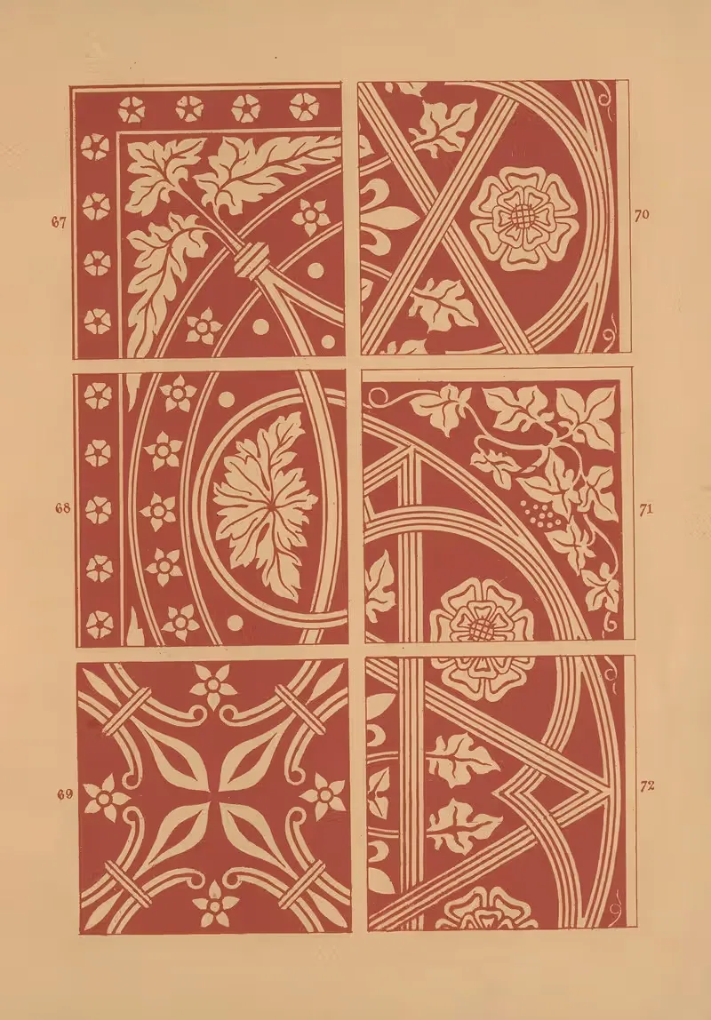 Примеры encaustic плитки Пл.11 by Оуэн Джонс, 1844 — digital art print download