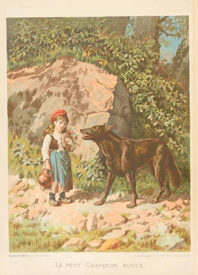 Le petit chaperon rouge by A. Guillon, 1904 — digital art print download