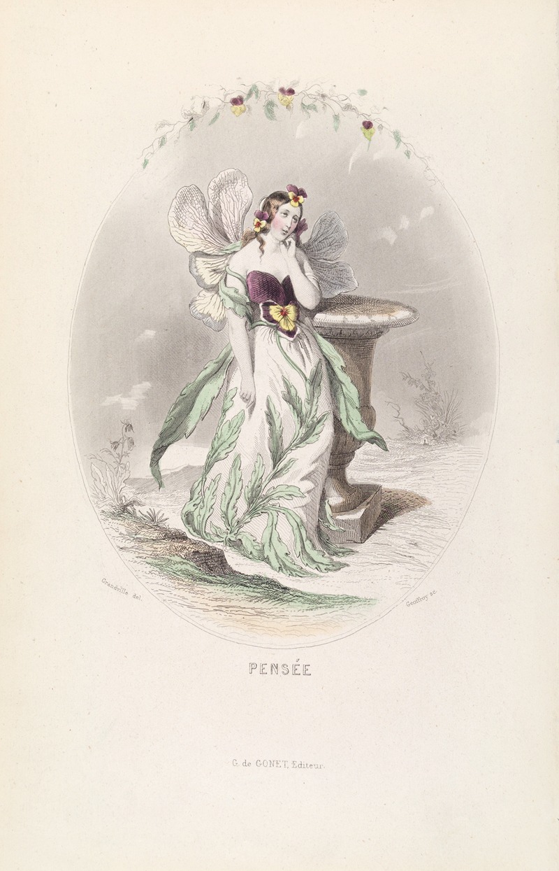 Pensee by J. J. Grandville — digital art print download