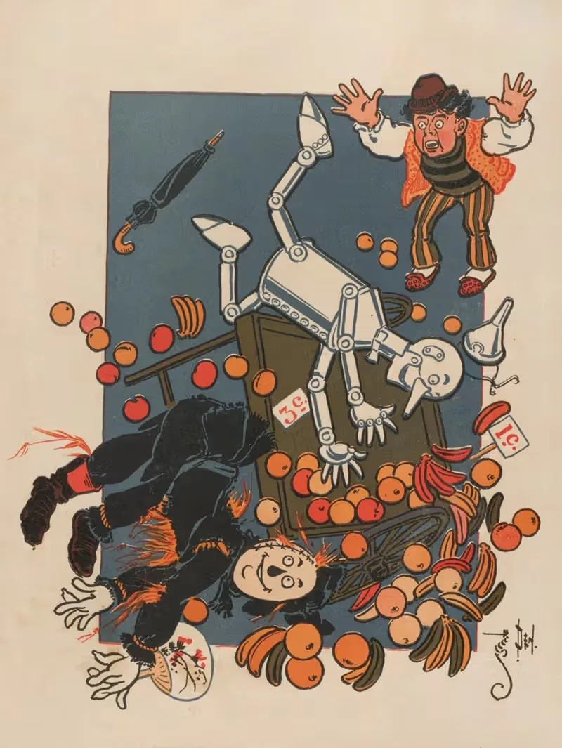 Denslow's Scarecrow and the tin-man Pl.1 — William Wallace Denslow