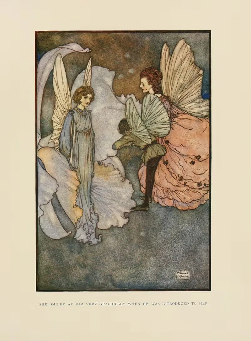 She smiled at him very graciously when he was introduced to her — Edmund Dulac
