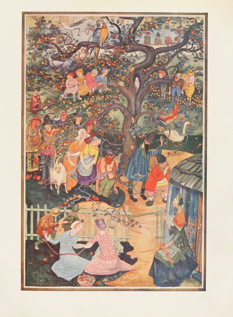 Заколдованное яблоневое дерево by Жан де Бошер, 1917 — digital art print download