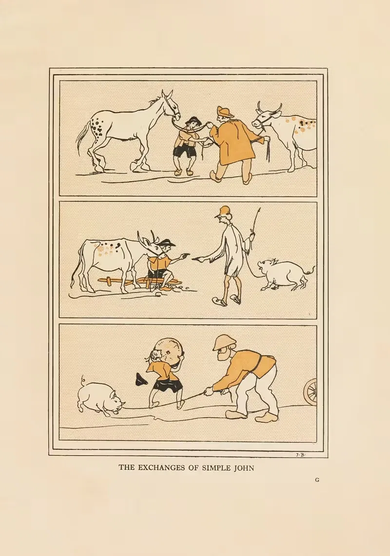 The Exchanges of Simple John by Jean de Bosschère, 1917 — digital art print download