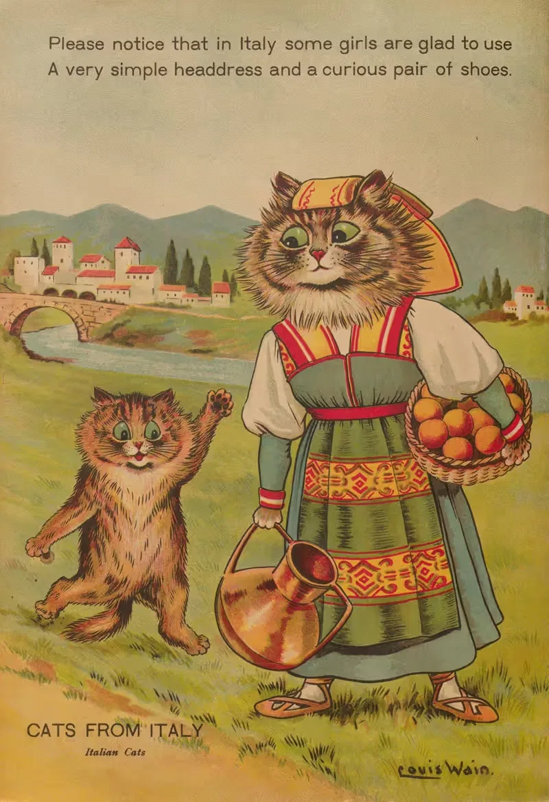 Кошки из Италии by Луис Уэйн, 1914 — digital art print download