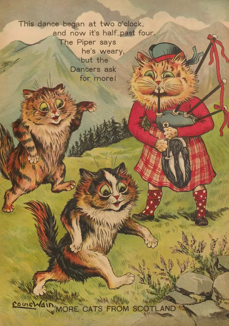 Еще коты из Шотландии by Луис Уэйн, 1914 — digital art print download