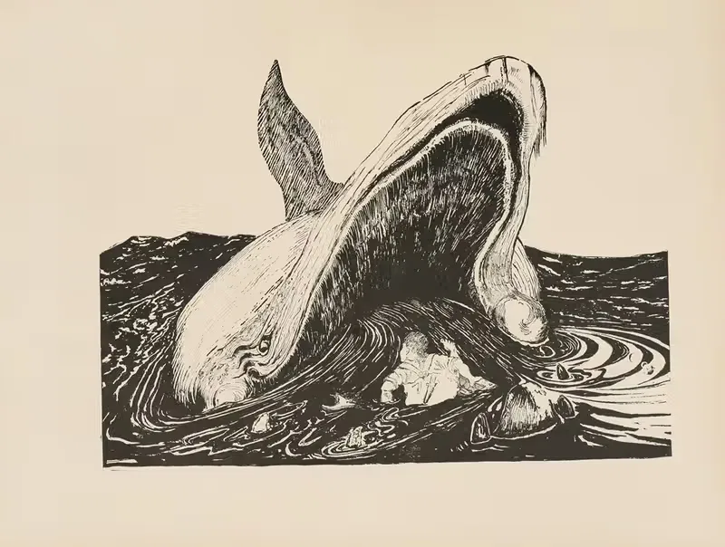 Кит, поглощающий моряка by Редьярд Киплинг, 1902 — digital art print download