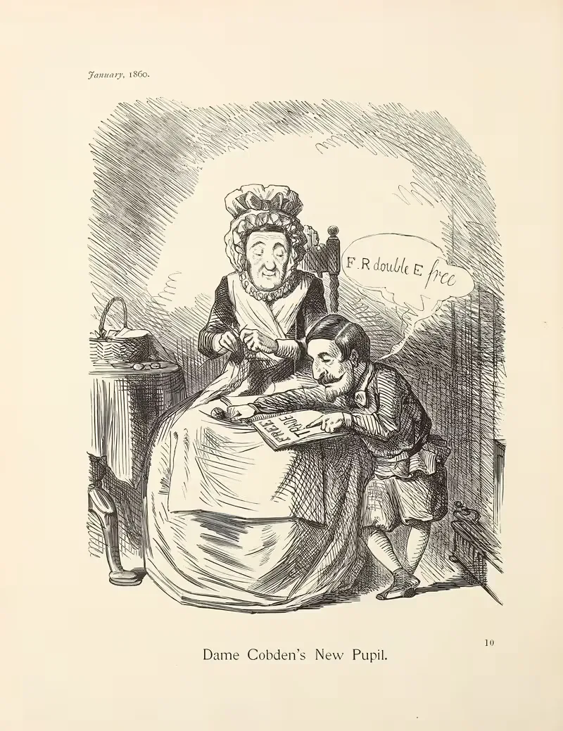 Новый ученик леди Кобден by Сэр Джон Тенниел, 1860 — digital art print download