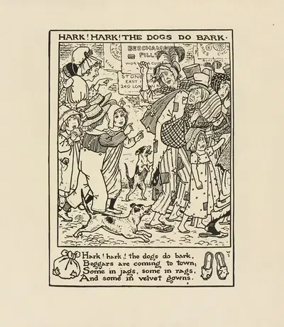 Эй! Эй! Собаки лают by Уинифред Смит, 1895 — digital art print download