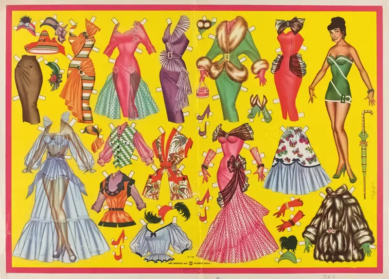 Кукла для наряжания by Аноним, 1954 - 1955 — digital art print download