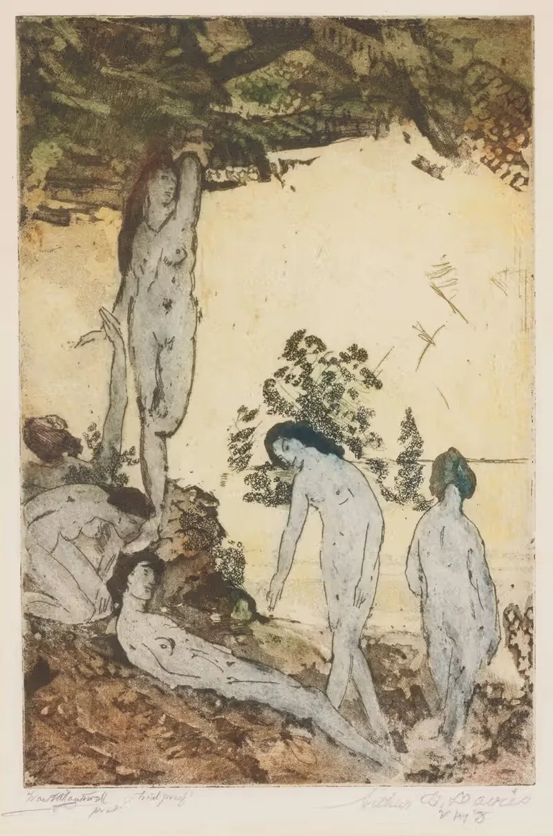 У моря by Артур Боун Дэвис, c. 1919 — digital art print download