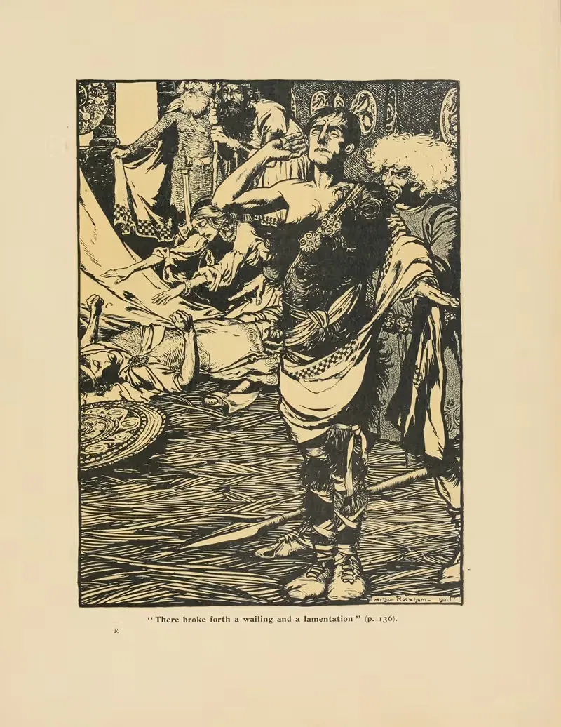 'И раздался плач и стенания' by Артур Рэкхэм, 1907 — digital art print download