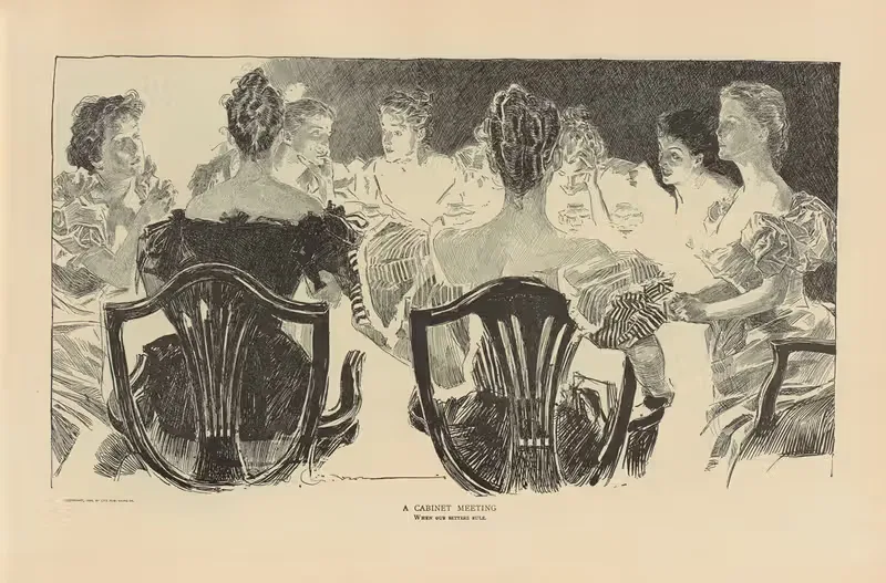 Кабинетное заседание by Чарльз Дана Гибсон, 1893-1900 — digital art print download