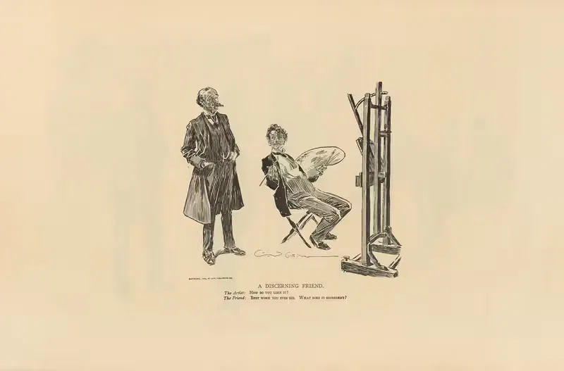 A discerning friend by Charles Dana Gibson, 1893-1900 — digital art print download