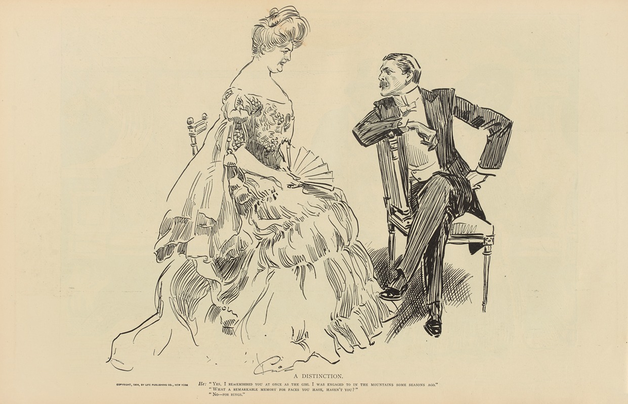 Различие by Чарльз Дана Гибсон, 1900-1905 — digital art print download