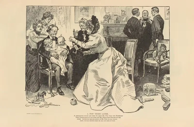 Через несколько лет by Чарльз Дана Гибсон, 1893-1900 — digital art print download