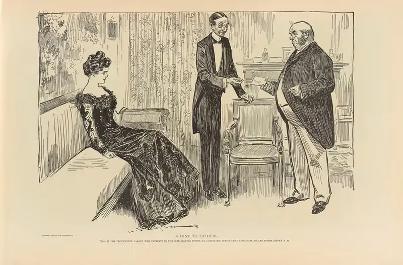 Намек отцов by Чарльз Дана Гибсон, 1893-1900 — digital art print download