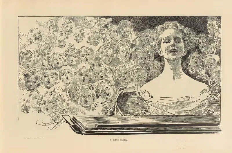 Любовная песня by Чарльз Дана Гибсон, 1893-1900 — digital art print download