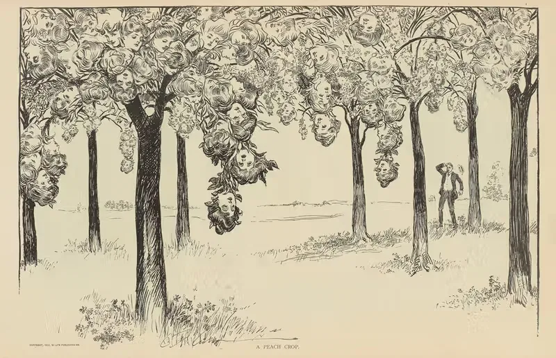 Урожай персиков by Чарльз Дана Гибсон, 1900-1905 — digital art print download