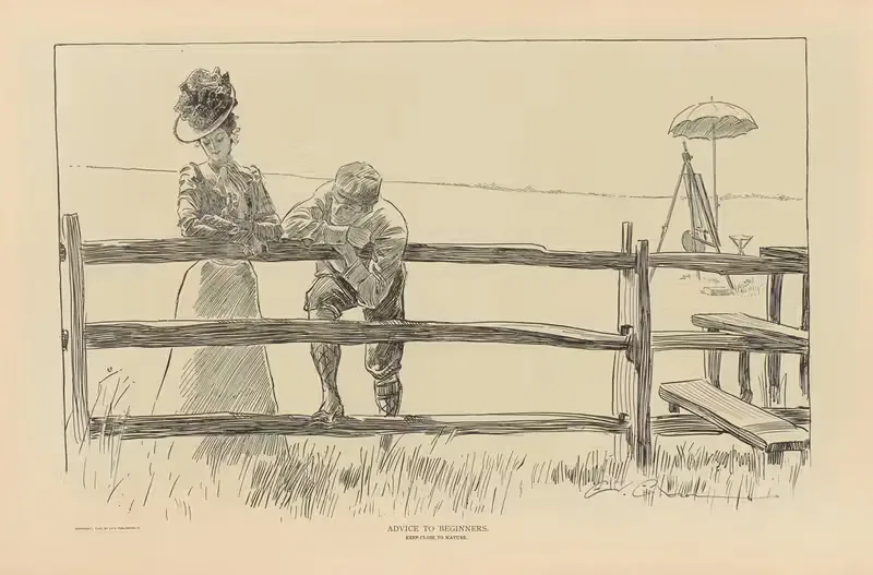Советы начинающим. Держитесь ближе к природе by Чарльз Дана Гибсон, 1893-1900 — digital art print download