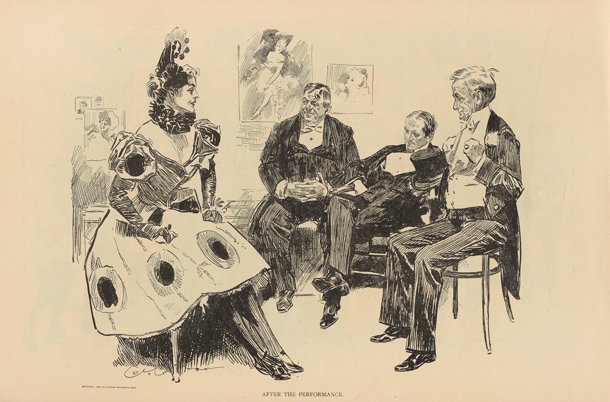 После представления by Чарльз Дана Гибсон, 1893-1900 — digital art print download