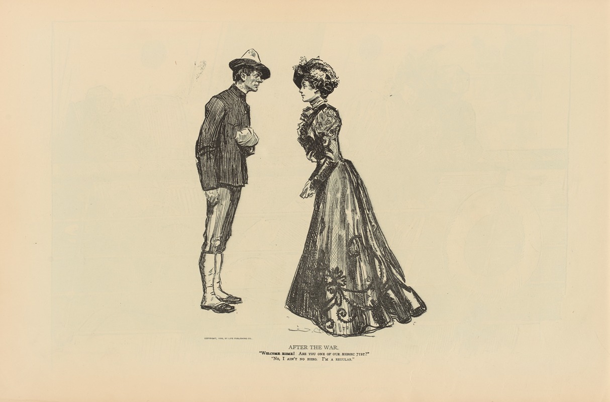 После войны by Чарльз Дана Гибсон, 1893-1900 — digital art print download