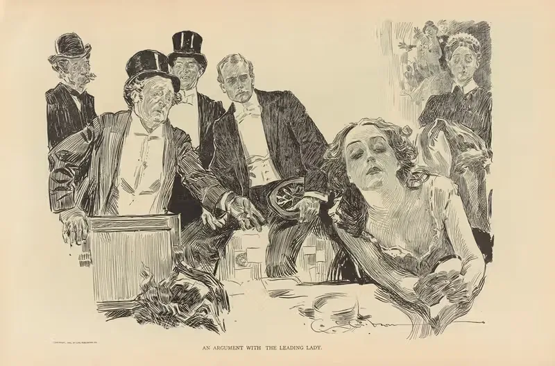 Спор с главной героиней by Чарльз Дана Гибсон, 1893-1900 — digital art print download
