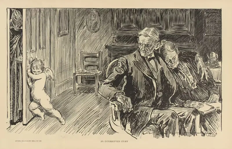 Прерванная история by Чарльз Дана Гибсон, 1900-1905 — digital art print download