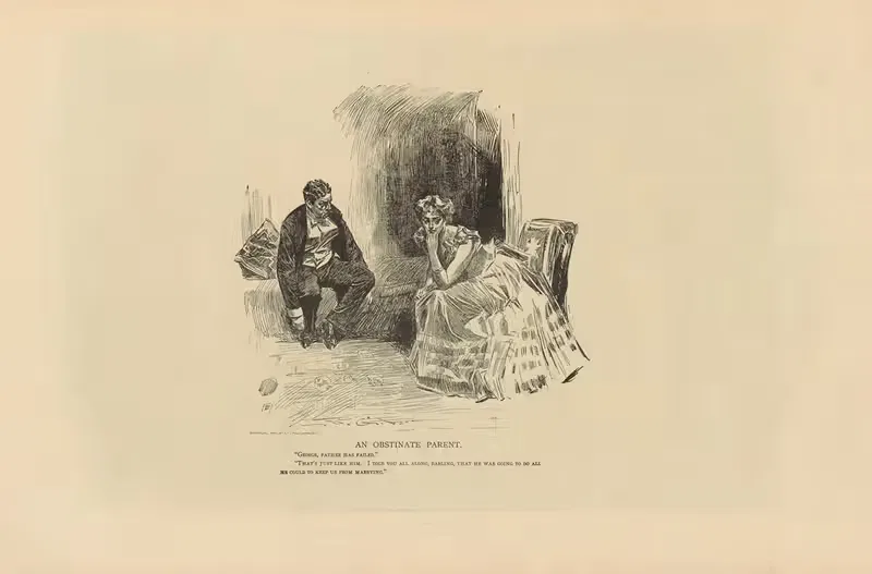 Упрямый родитель by Чарльз Дана Гибсон, 1893-1900 — digital art print download