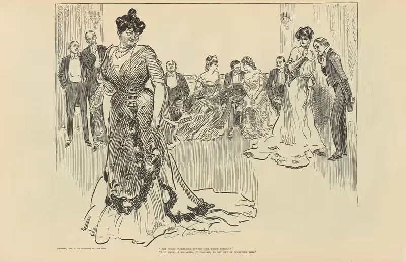 'Are your intentions toward the widow serious' — Charles Dana Gibson