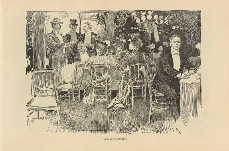 В Д'Арменонвиле by Чарльз Дана Гибсон, 1893-1900 — digital art print download
