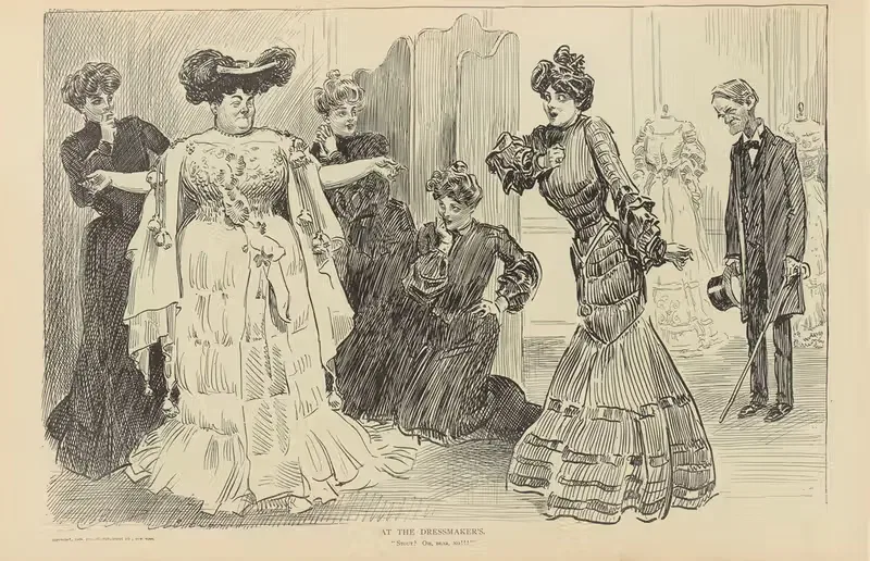У портнихи by Чарльз Дана Гибсон, 1900-1905 — digital art print download